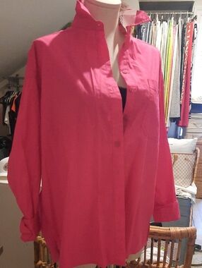 BDG Hot Pink Button-Front Top